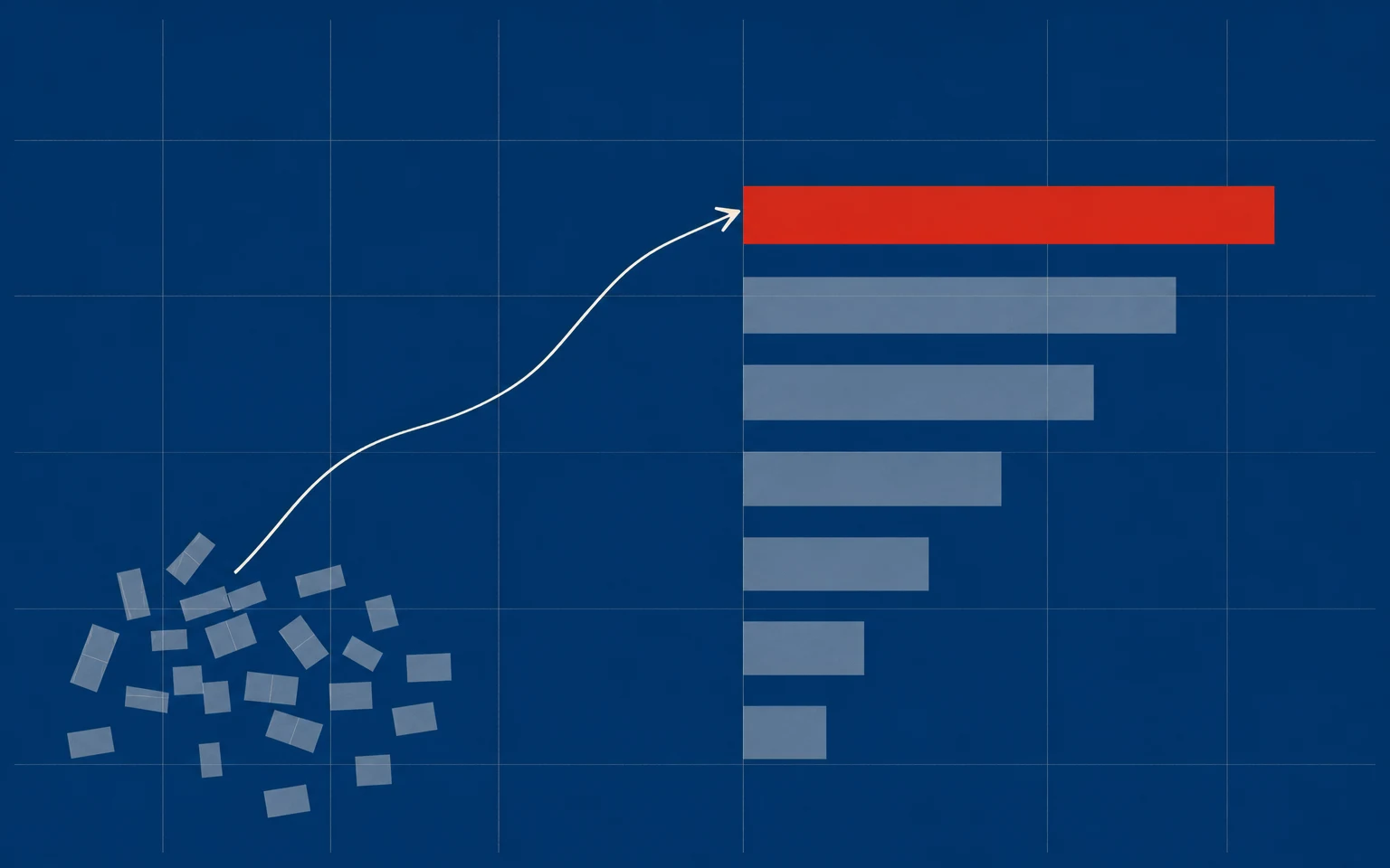 Ranked search before exact search, drawn as a system plan.